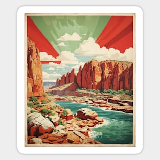 The Rocks Australia Vintage Travel Poster Art Sticker